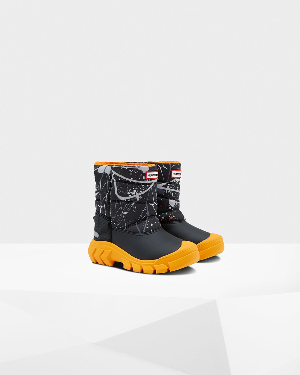 Snow Boots Kinderen - Hunter Original Little Insulated - Grijs Zwart - 26IBFYMLD